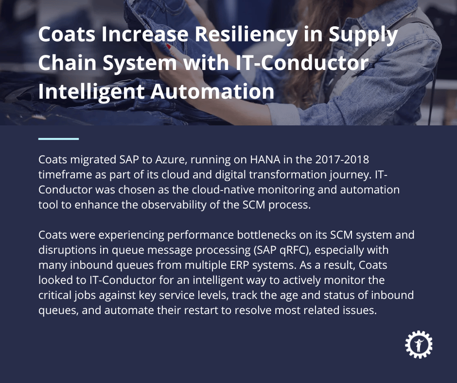 Coats Increase Resiliency in Supply Chain with IT-Conductor Intelligent Automation