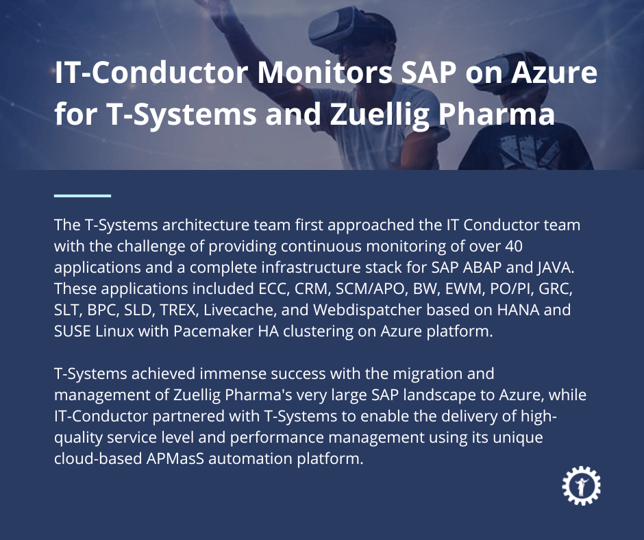 IT-Conductor Monitors SAP on Azure for T-Systems and Zuellig Pharma